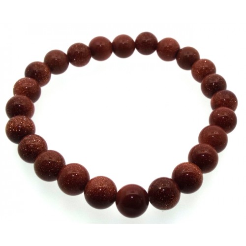 8mm Goldstone Gemstone Power Bracelet